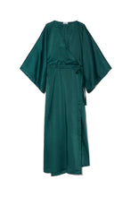 Load image into Gallery viewer, Forest Green Wrap Dress