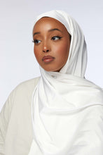 Load image into Gallery viewer, White Plain Silky Hijab