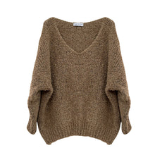 Load image into Gallery viewer, Soft Slouched V-Neck Teddy Jumper