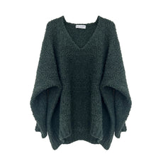 Load image into Gallery viewer, Soft Slouched V-Neck Teddy Jumper