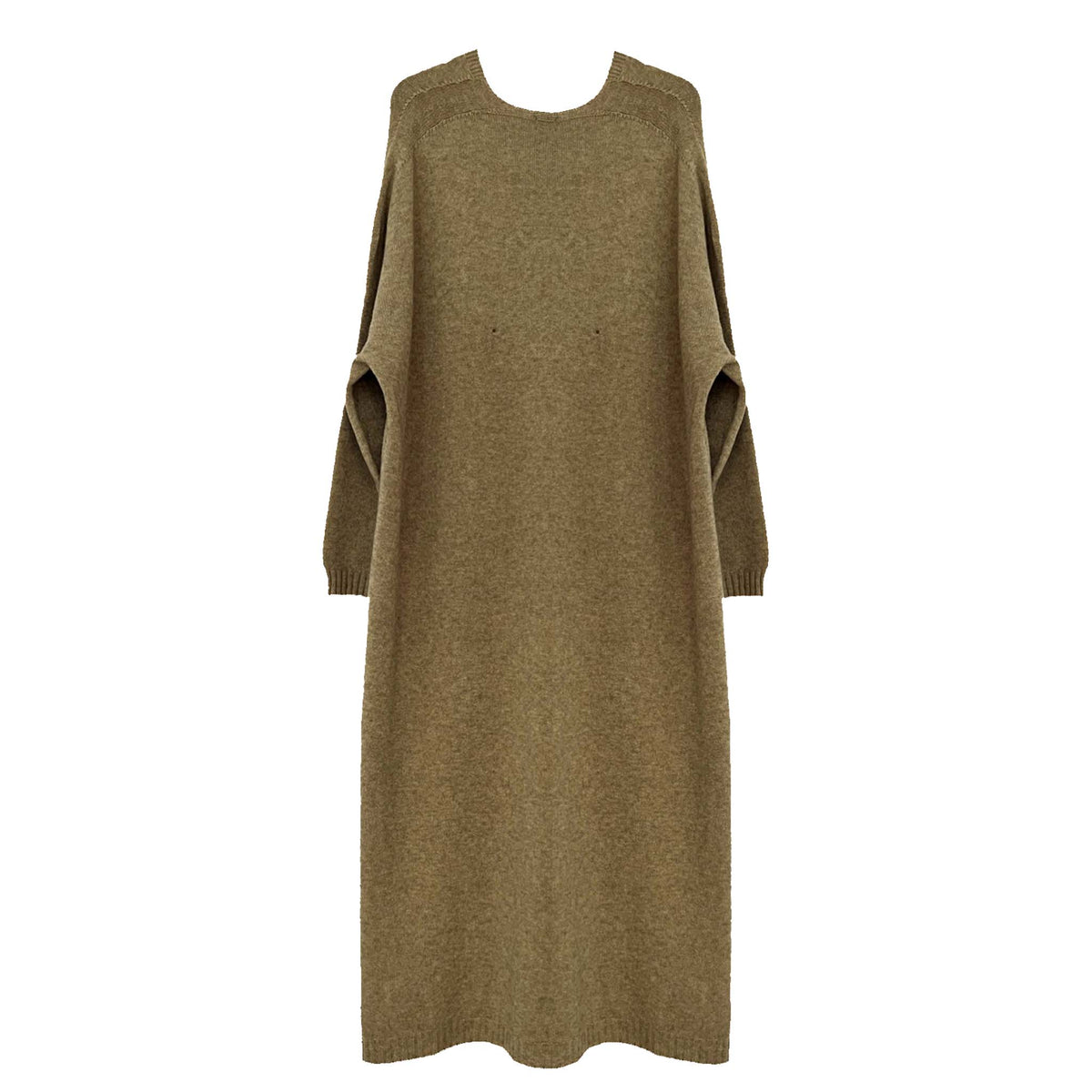 Camel Soft Knitted Midi Jumper Dress