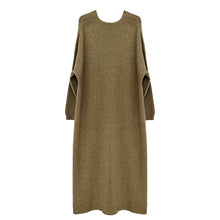 Load image into Gallery viewer, Camel Soft Knitted Midi Jumper Dress