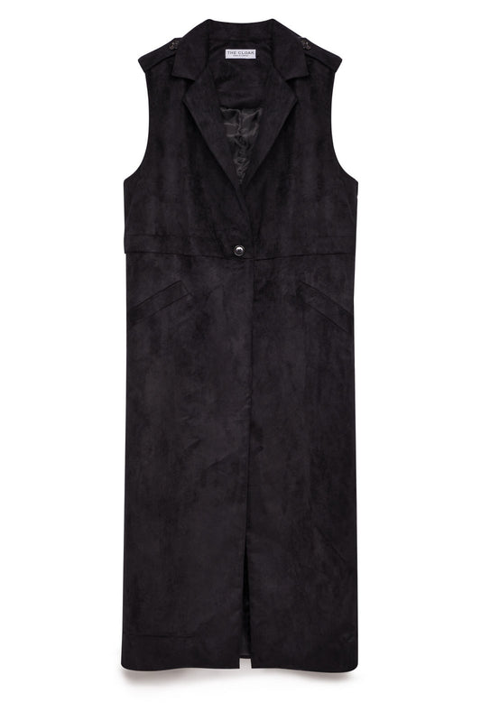 Longline Suedette Waistcoat