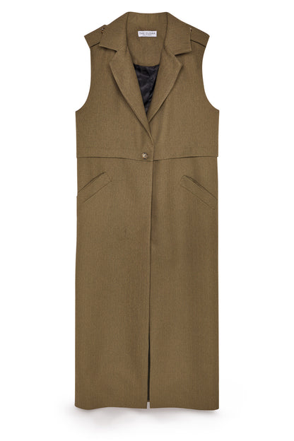 Longline Herringbone Waistcoat