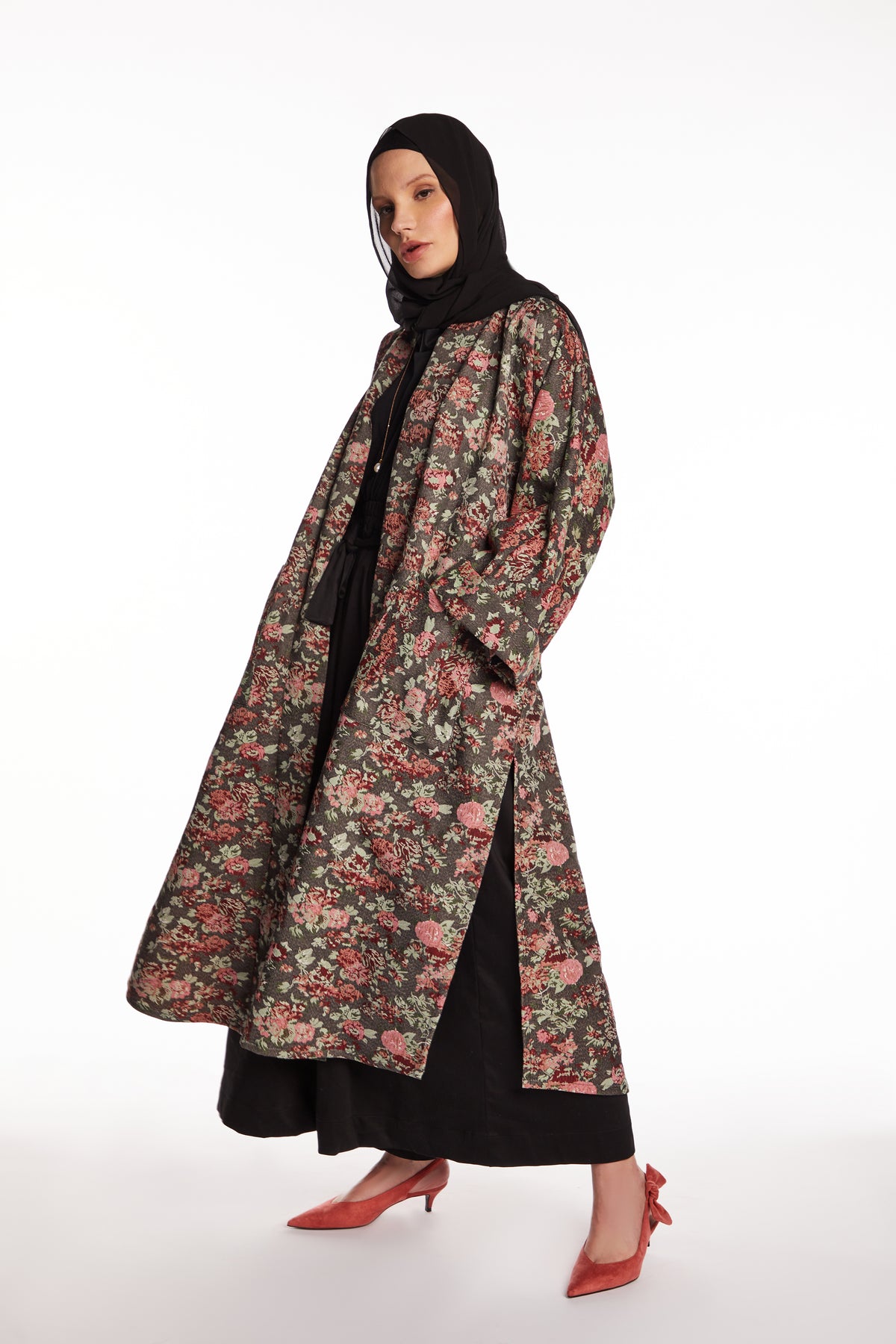 Jacquard Floral Kimono