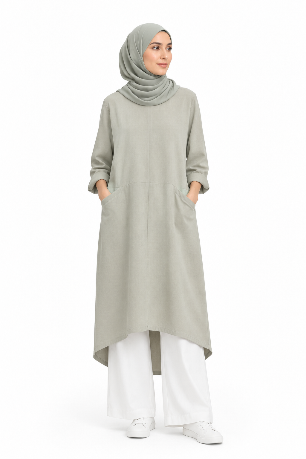 Relaxed Fit Cotton Midi Dress