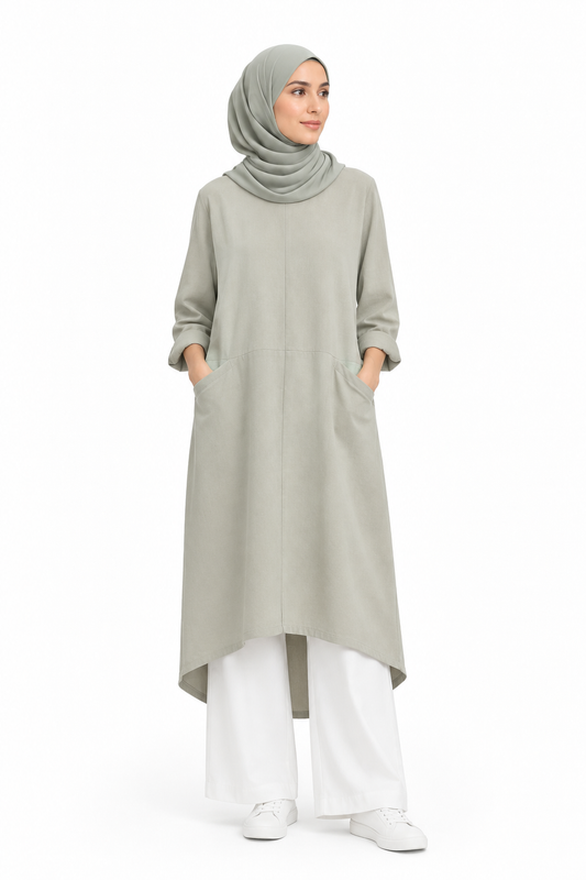 Relaxed Fit Cotton Midi Dress