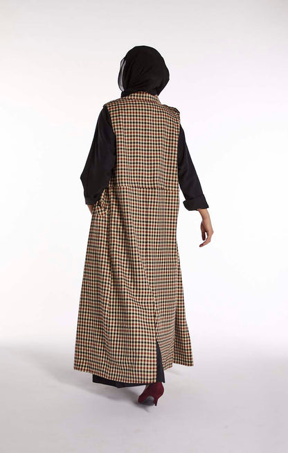 Longline Check Waistcoat