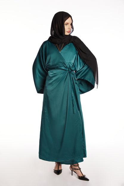 Forest Green Wrap Dress