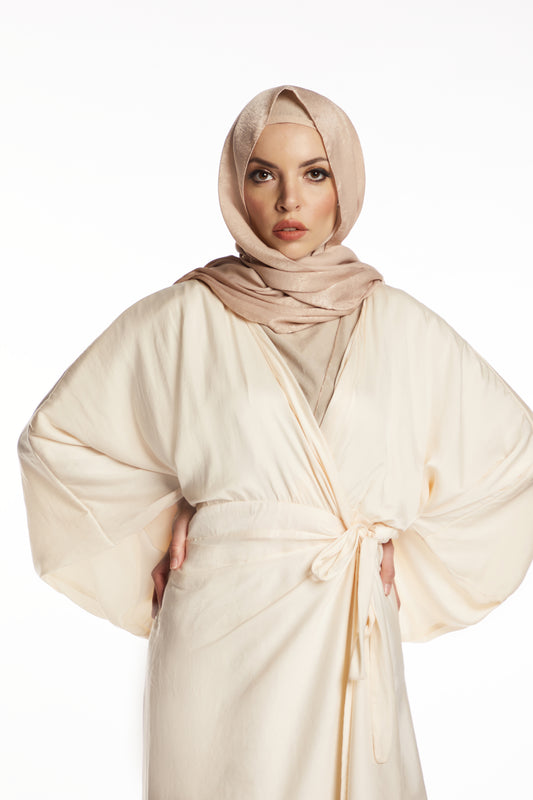 Ivory Wrap Dress