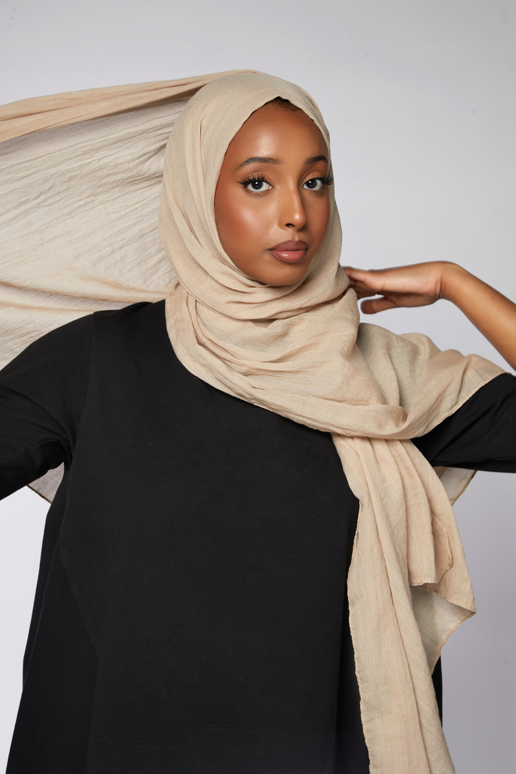 Cream Cotton Hijab