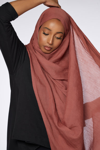 Dark Blush Cotton Hijab