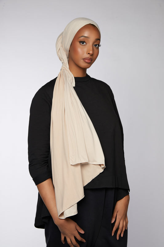 Oatmeal Fine Jersey Hijab