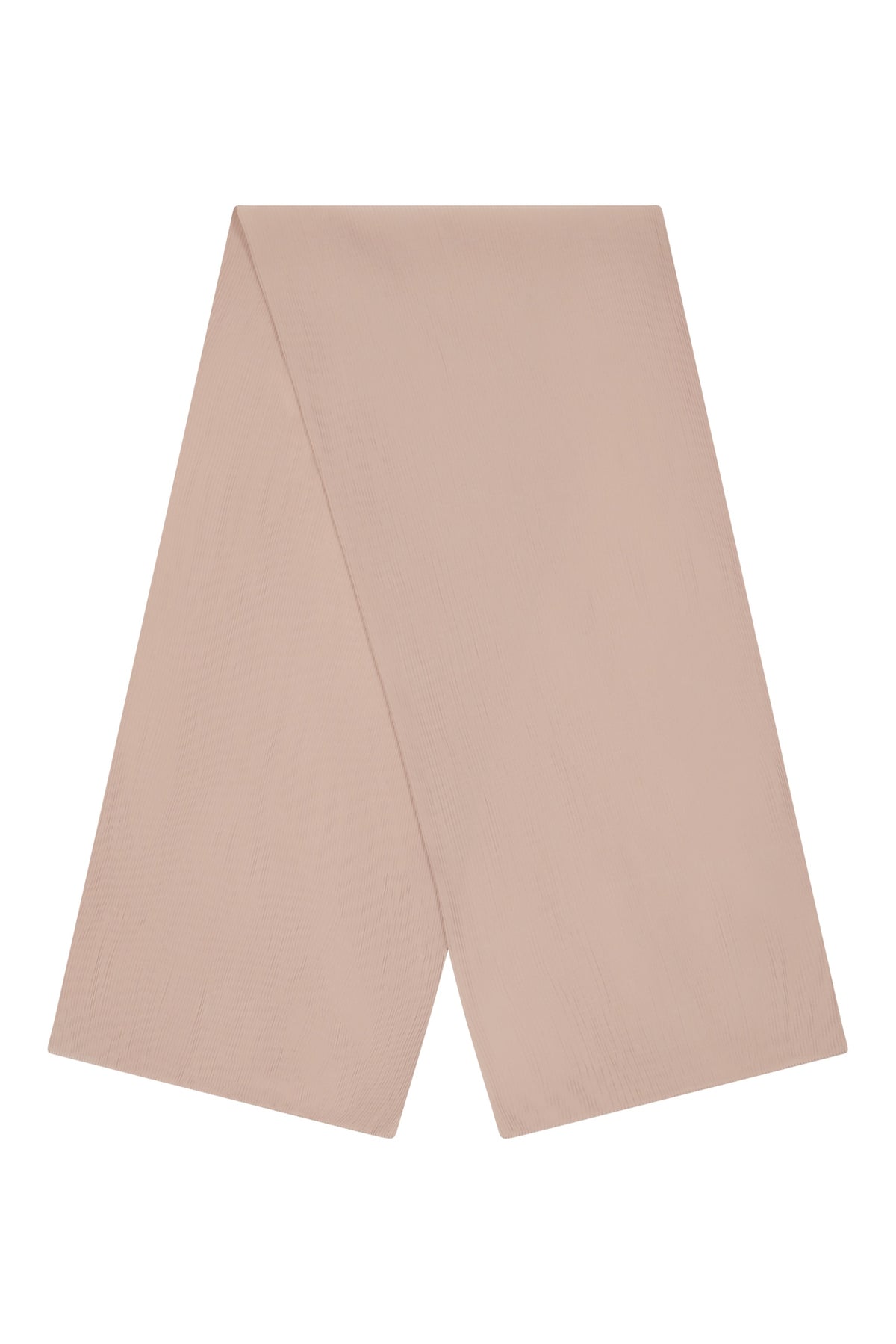 Latte Fine Pleated Chiffon Hijab