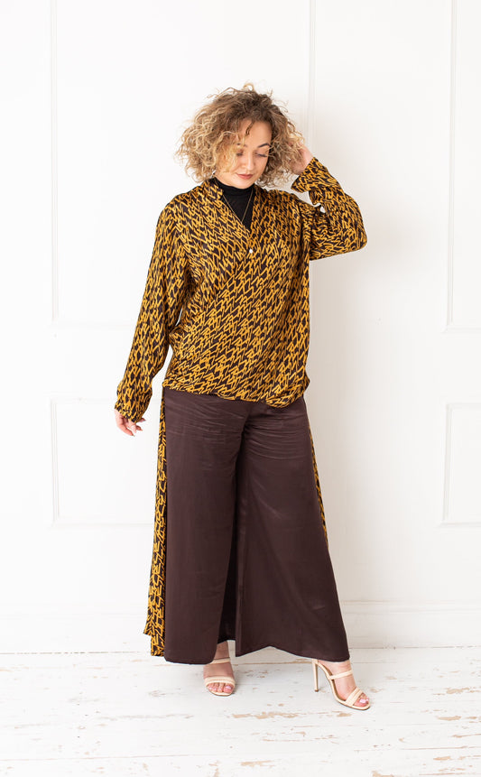 Silk Cocoa Trousers