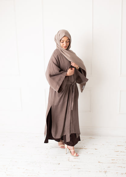 Taupe Cupro Kimono