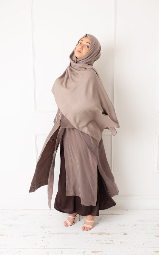 Mocha Viscose Twill Hijab
