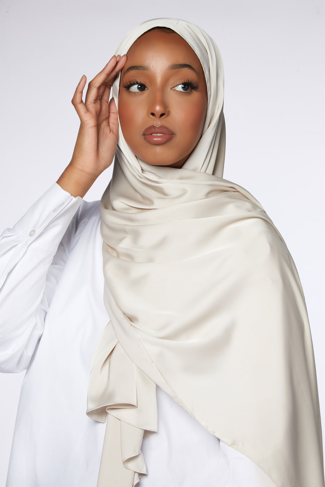 Champagne Plain Silky Hijab