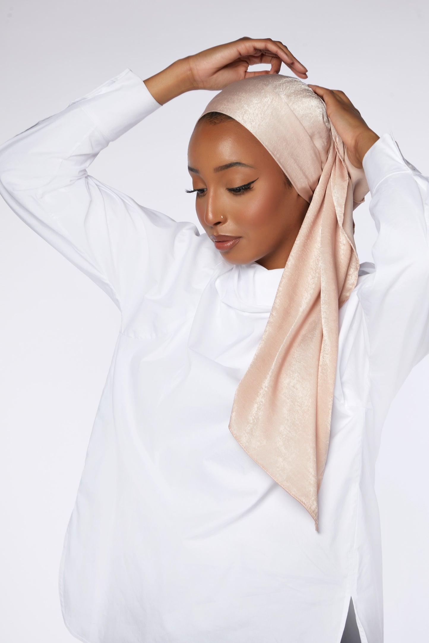 Nude Beige Velour Hijab