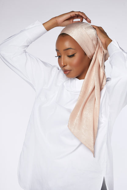 Nude Beige Velour Hijab