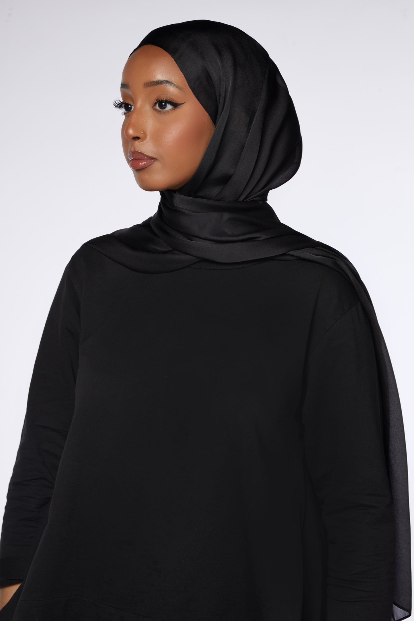 Black Rayon Hijab