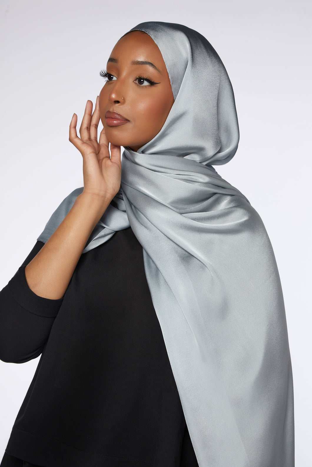 Grey Rayon Hijab