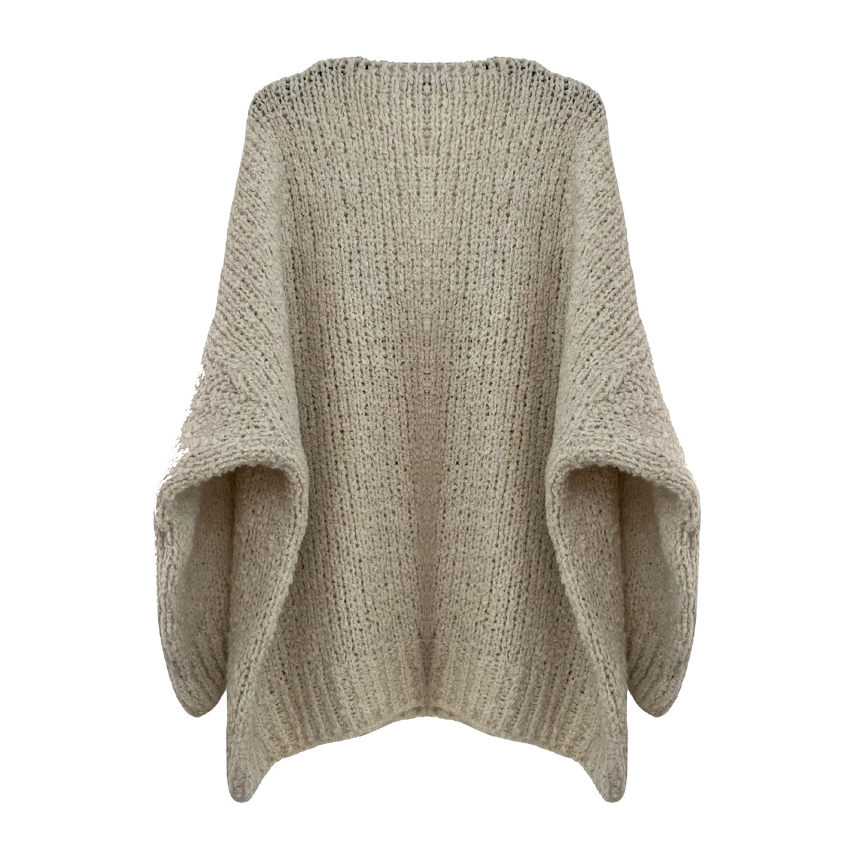 Soft Slouched V-Neck Teddy Jumper