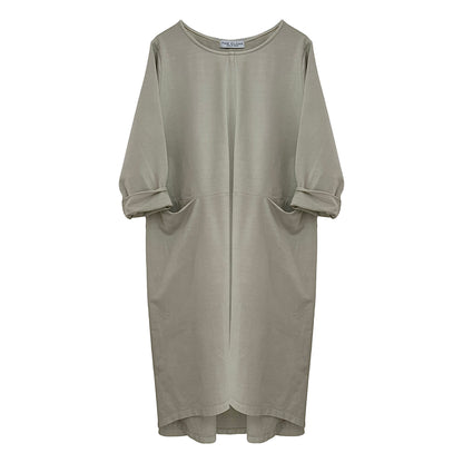 Relaxed Fit Cotton Midi Dress