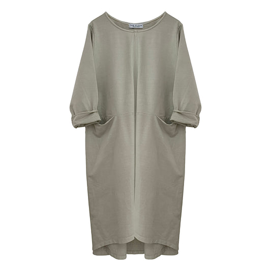 Relaxed Fit Cotton Midi Dress