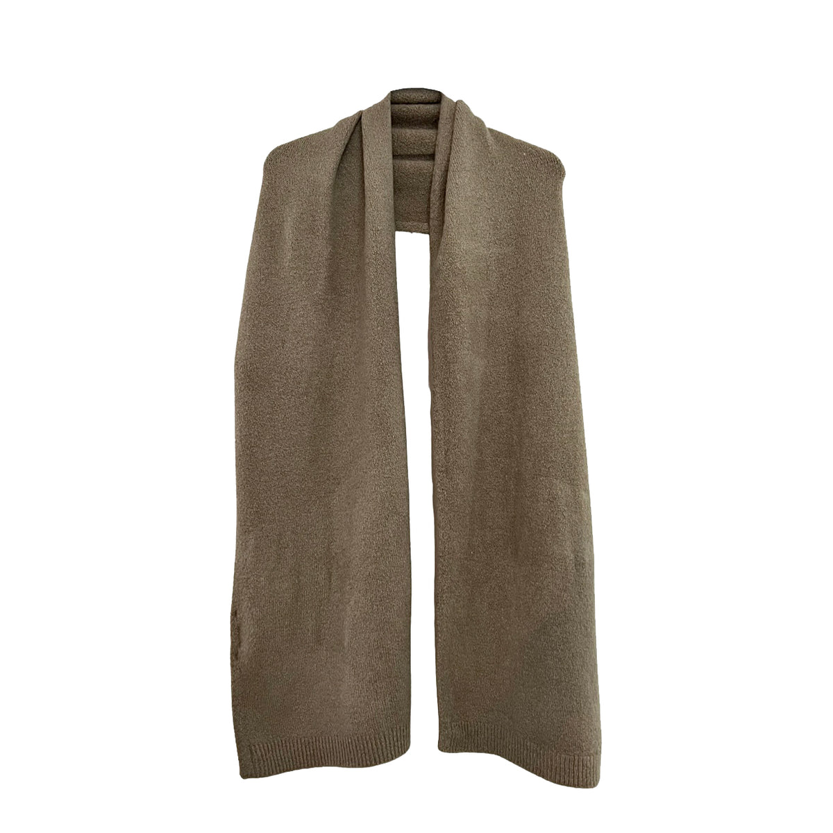 Tan Cardigan & Wrap Scarf