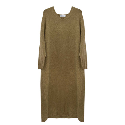 Camel Soft Knitted Midi Jumper Dress