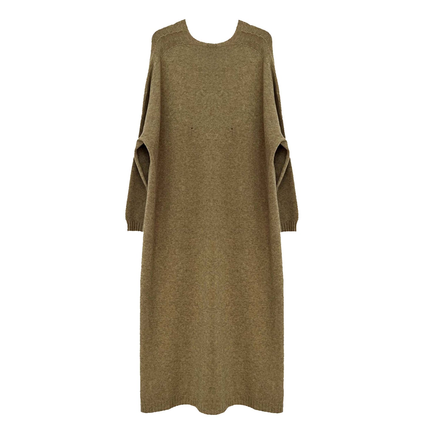 Camel Soft Knitted Midi Jumper Dress
