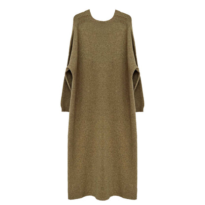 Camel Soft Knitted Midi Jumper Dress